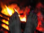 feet fire images