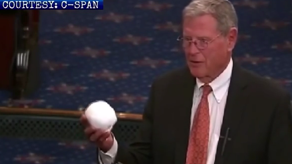 Sen. James Inhofe with snowball